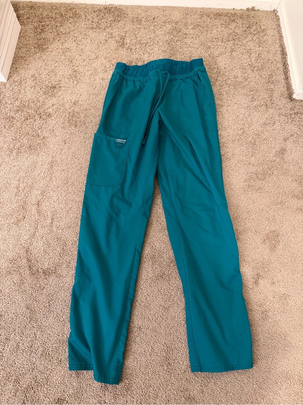 Women’s Cherokee Scrub Pants style #WW105 Hunter Green size Small Petite
